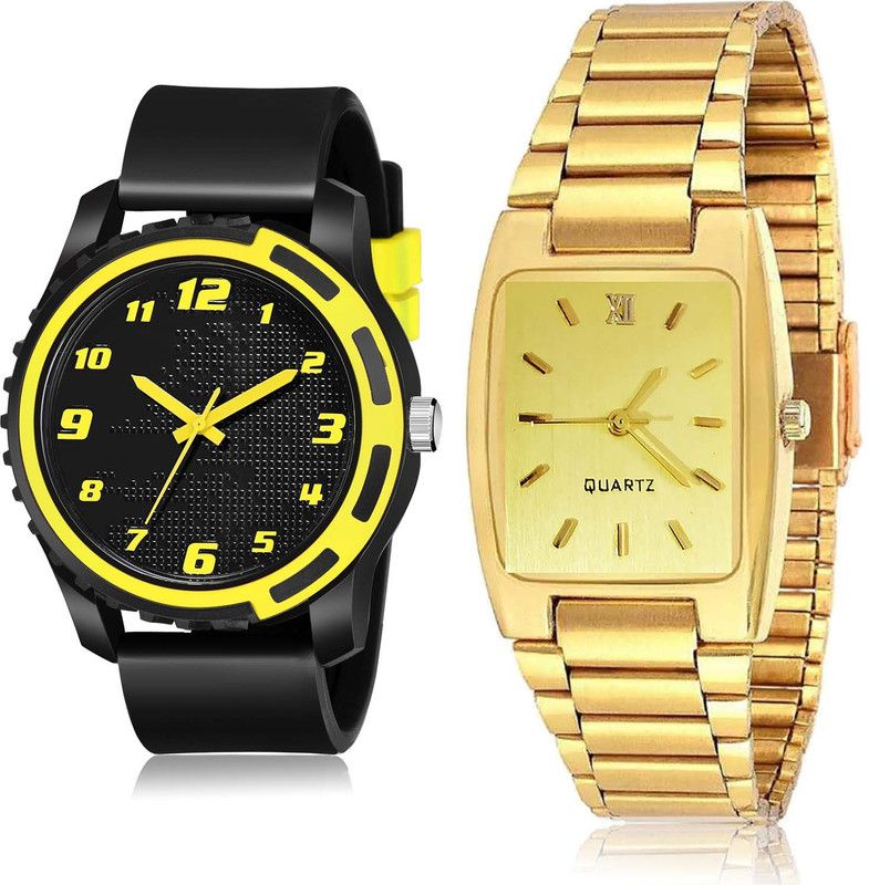 combo watch Analog Watch - For Men Latest Fashion Sports And Chain Combo Watch For Boys And Men - BM112-BRM4