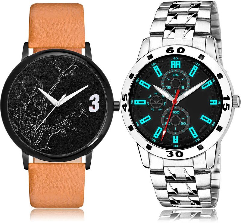 Analog Watch - For Men Best Stylish 2 Watch Combo For Boys And Men - BM26-(63-S-19)