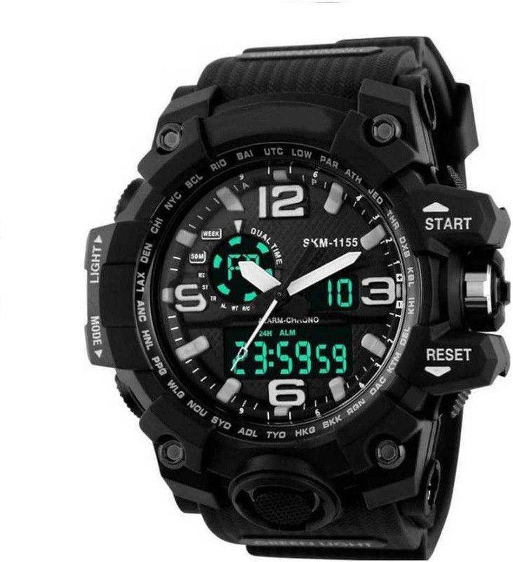 1155 Analog-Digital Watch - For Boys 1155 Army Black Chronograph Analog Digital