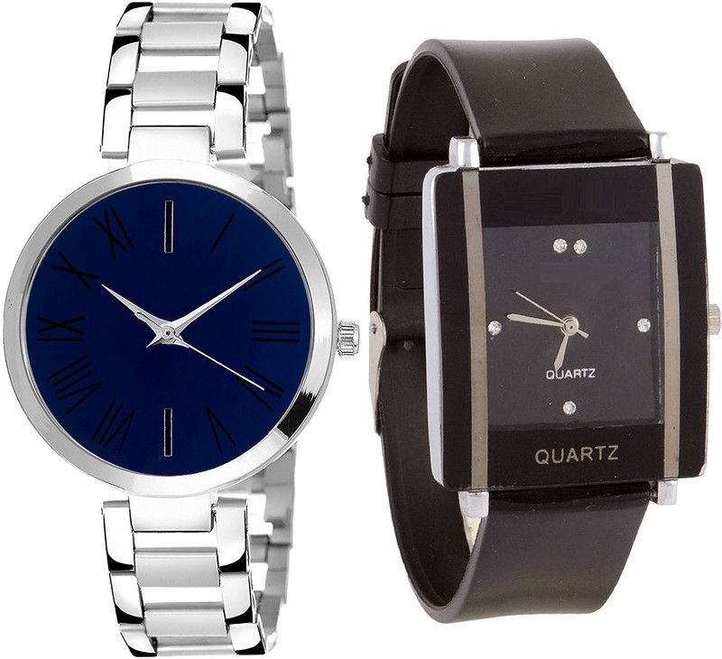 combo watch Analog Watch - For Girls Modern High Quality Analogue Silver And Black Color Girls And Women Watch - G298-G12 (Combo of 2 )