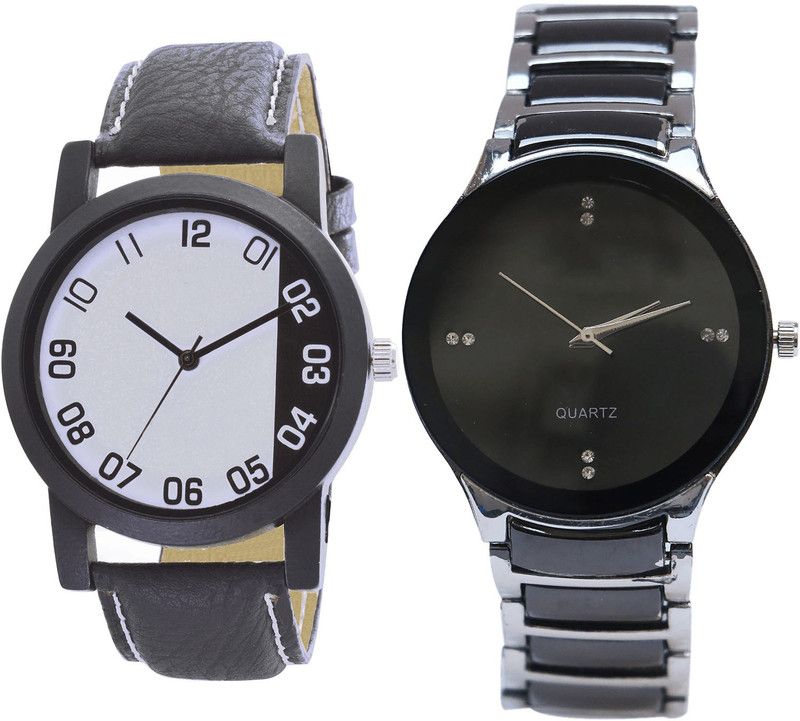 combo watch Analog Watch - For Girls Latest Party Wedding Analogue Black Color Boys And Men Watch - B41-B68 (Combo Of 2 )