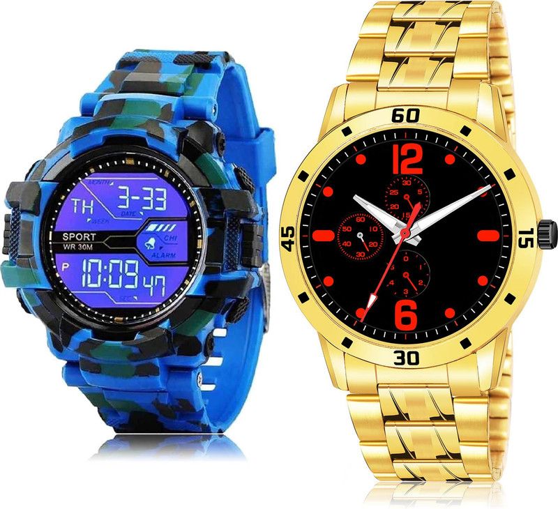 Analog-Digital Watch - For Men Modern Casual 2 Watch Combo For Boys And Men - BC16-(69-S-21)
