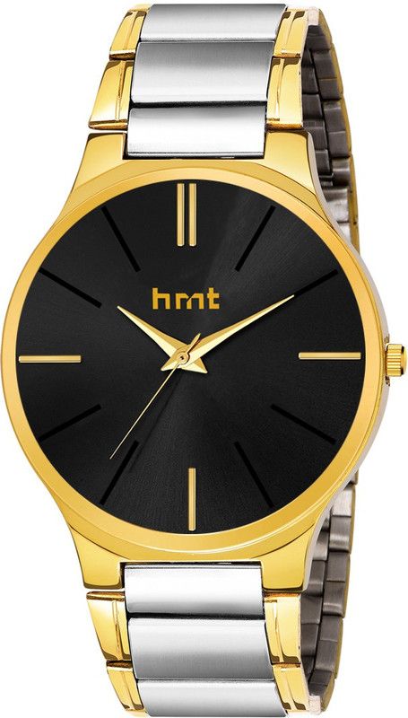 HMTS-TT9028 Analog Watch - For Boys HMTB-TT9028 Black Color Dial Two Tone Chain