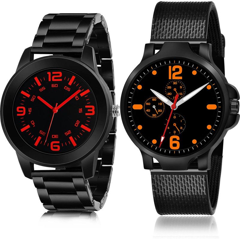Analog Watch - For Men Classical Wrist 2 Watch Combo For Boys And Men - B704-(70-S-10)