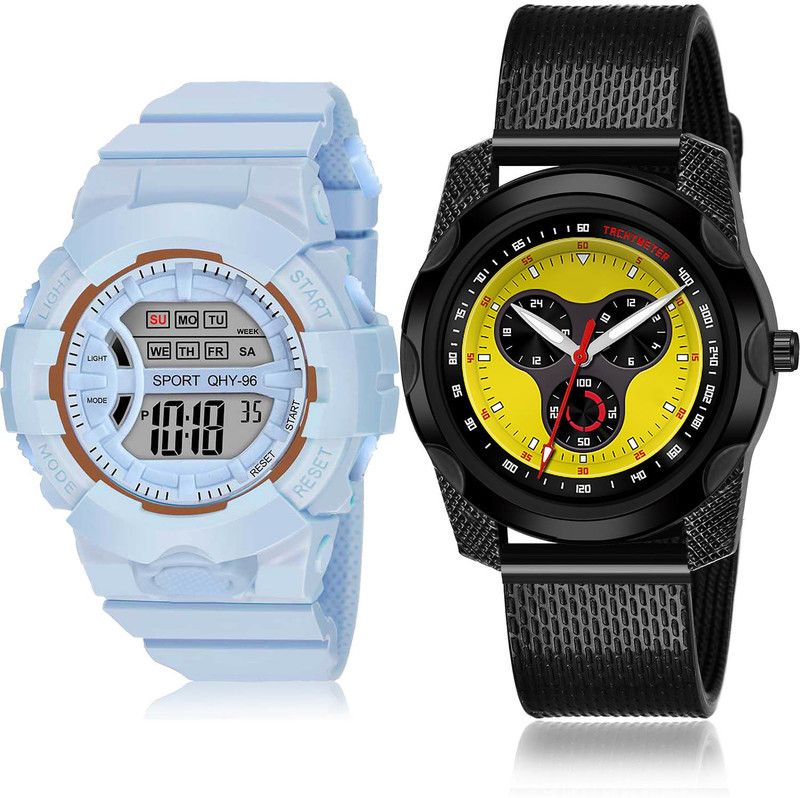 Analog-Digital Watch - For Boys Modish Fashionable 2 Watch Combo For Boys And Men - DG34-(27-S-10)