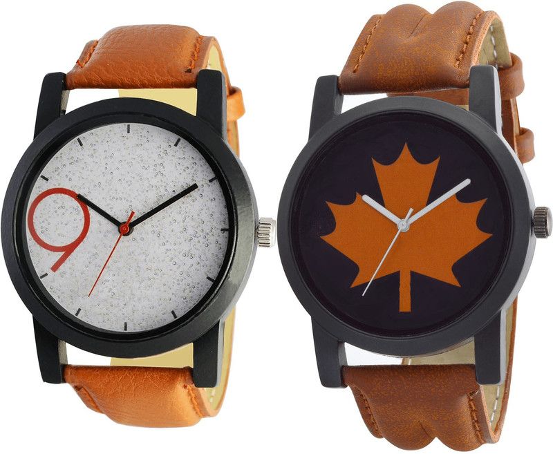 combo watch Analog Watch - For Girls Brand New Branded Analogue Brown Color Boys And Men Watch - B33-B34 (Combo Of 2 )