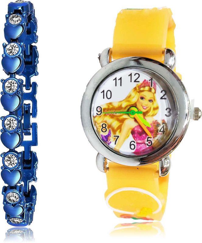 Analog Watch - For Women Latest Love Bracelet And Doll Kids 2 Watch Combo For Girls And Women - GX2-GC47