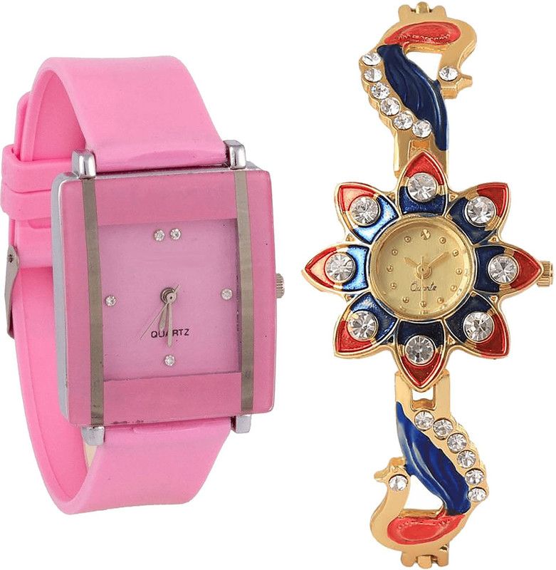 Analog Watch - For Women Modish Unique Pink And Gold Color Combo Watch (G14-G118) For Girls And Women
