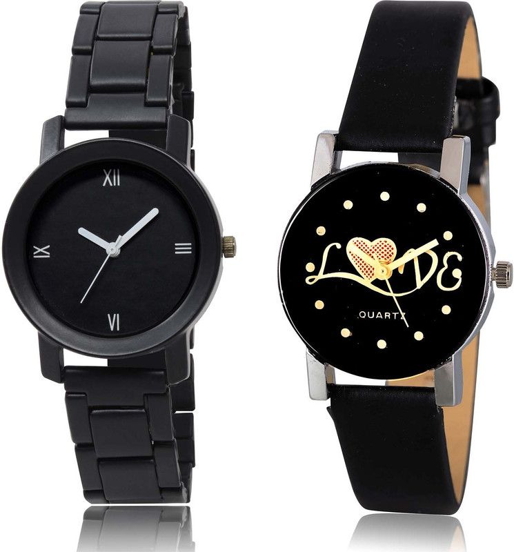 Analog Watch - For Girls Classical Analogue Love Valentine Couple And Love Valentine Combo Watch For Girls And Women - GO156-G390