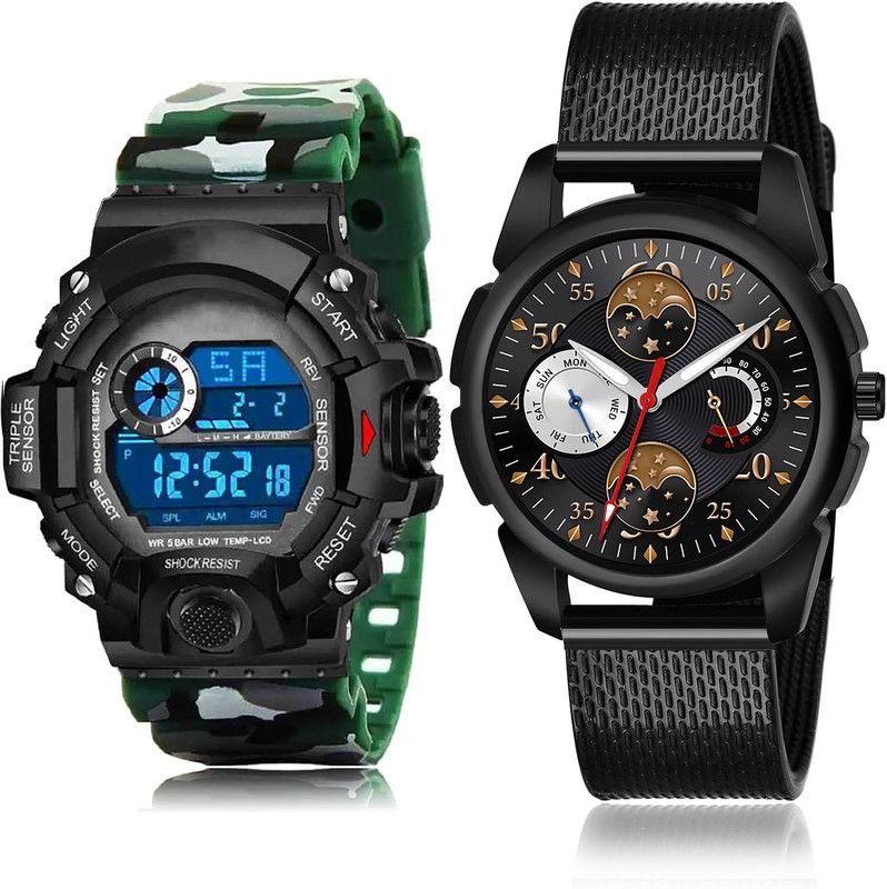 Analog-Digital Watch - For Men Classical Diwali 2 Watch Combo For Boys And Men - BC20-(49-S-10)