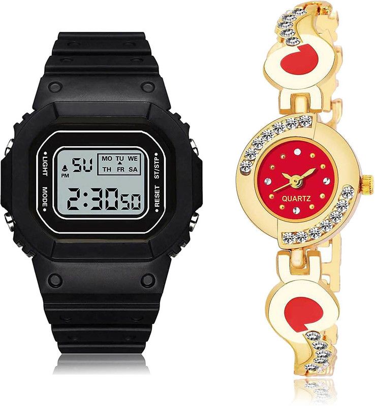 Analog-Digital Watch - For Girls Contemporary Diwali 2 Watch Combo For Women And Girls - DG28-G441
