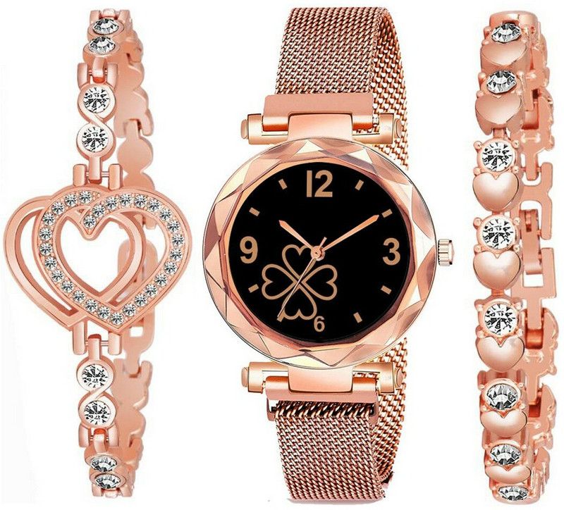 Magnetic Chain magnet strap with bracelet hand watch girls watch for women gift Analog Watch - For Girls MG-803 Magnet Strap Girls Women