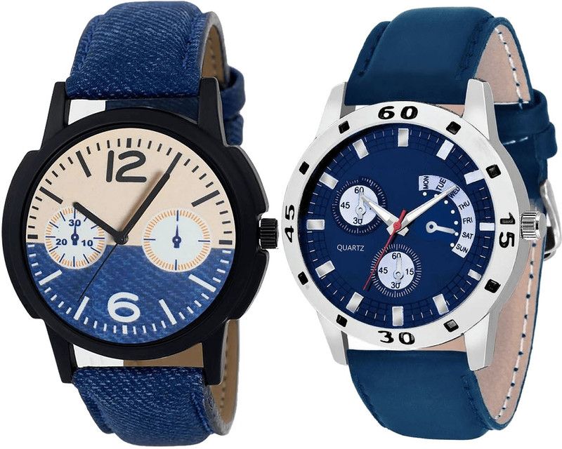 combo watch Analog Watch - For Girls Brand New Branded Analogue Blue Color Boys And Men Watch - B10-B56 (Combo Of 2 )