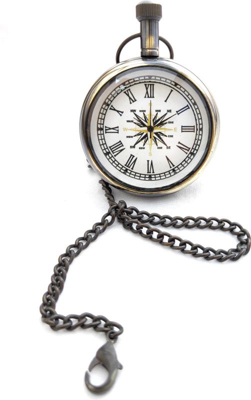 k.v handicrafts Antique Brass Analog Gandhi Watch / Pocket Watch KVPW-BA-50-00330 Brass Gold, Brass Antique Brass Pocket Watch Chain