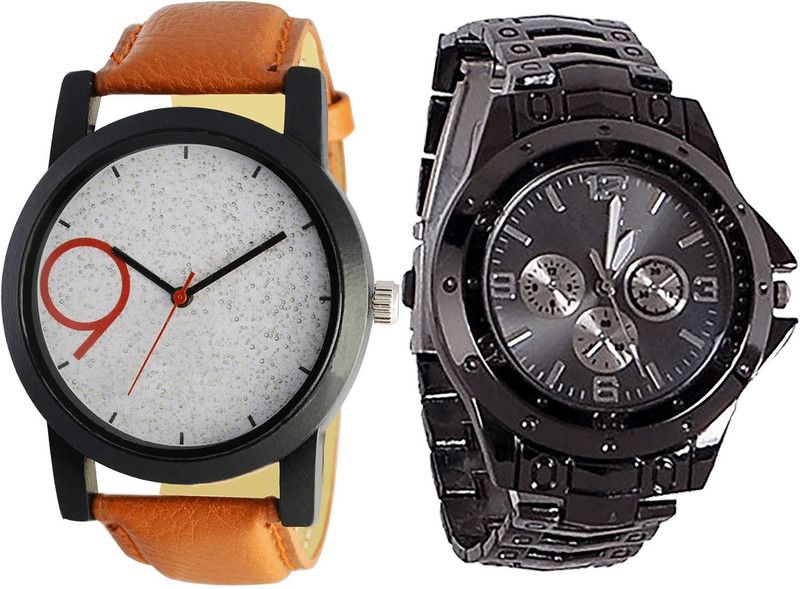 combo watch Analog Watch - For Girls Contemporary Style Analogue Brown And Black Color Boys And Men Watch - B33-B70 (Combo Of 2 )