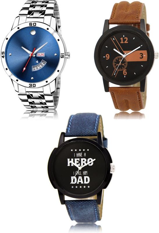 New latest Designer Combo of 3 Analog Watch - For Men 105-01-07