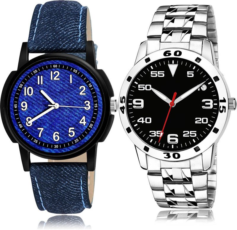 Analog Watch - For Men Classical Casual 2 Watch Combo For Boys And Men - B8-(75-S-19)