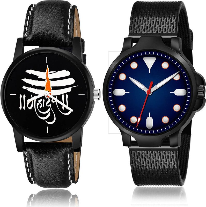 Analog Watch - For Men Brand New Heart 2 Watch Combo For Boys And Men - B114-(65-S-10)