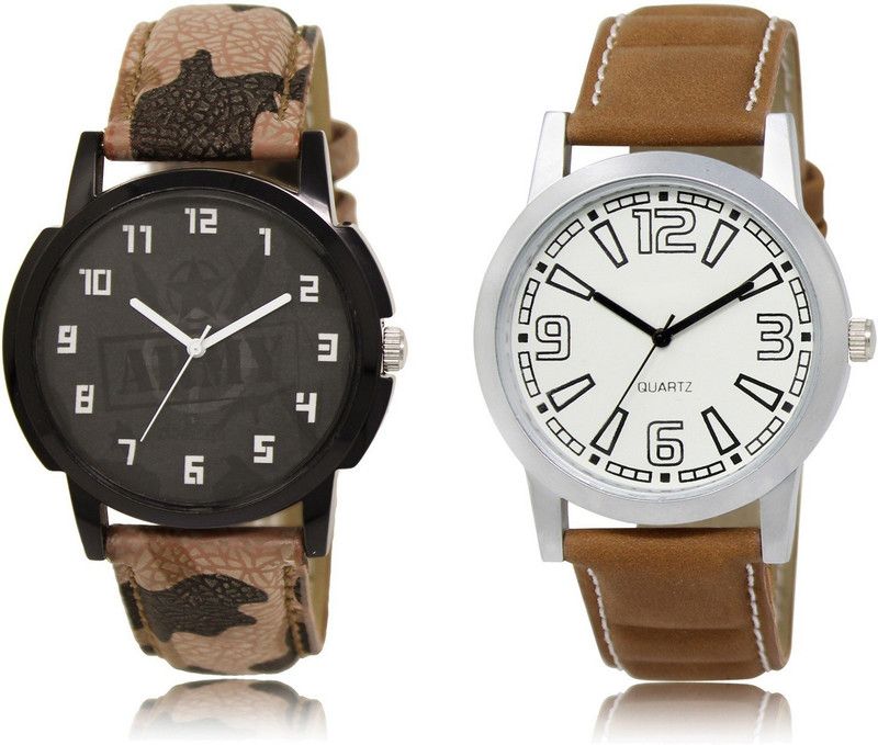 New Latest Designer Combo of 2 Analog Watch - For Men LR03-LR15