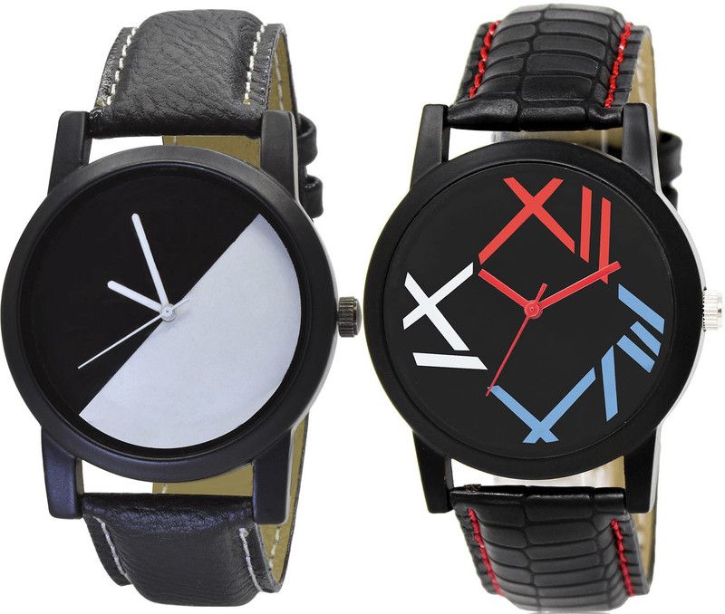 combo watch Analog Watch - For Men Treading Fashionable Analogue Black Color Boys And Men Watch - B32-BL46.12 (Combo Of 2 )