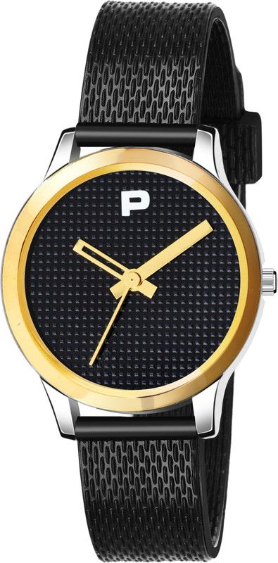 Black Luxury Style Outing With Gold Plated & Mesh Band Watch For Women Analog Watch - For Girls 9703-SL03