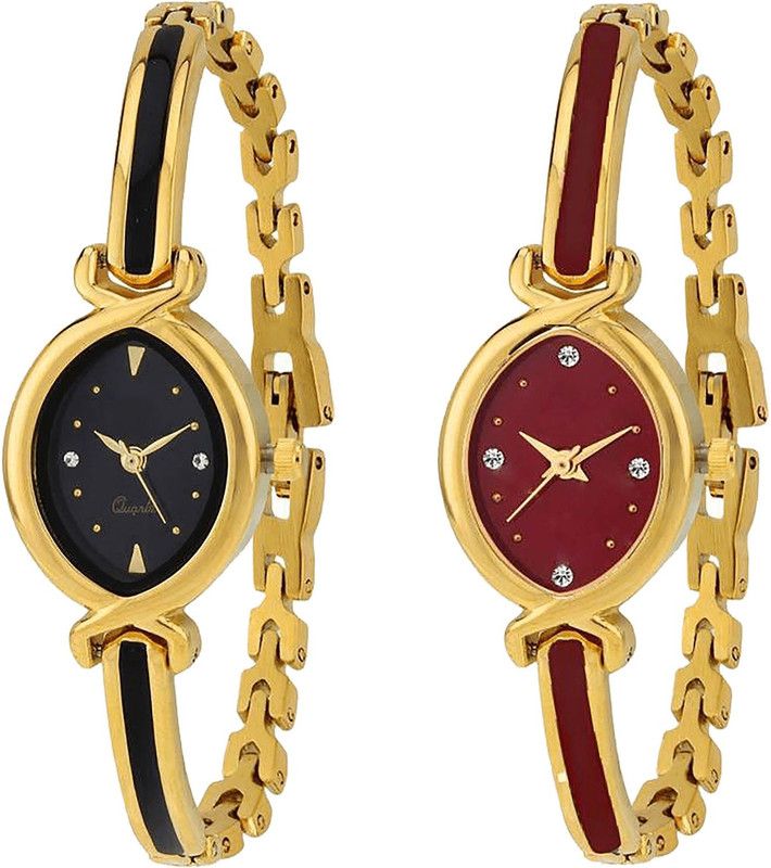 combo watch Analog Watch - For Girls Contemporary Branded Analogue Gold Color Girls And Women Watch - G121-G122 (Combo Of 2 )