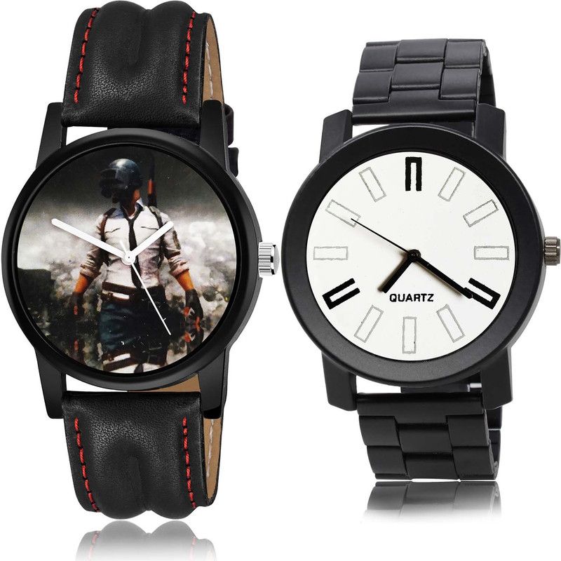 combo watch Analog Watch - For Boys Treading Party Wedding Pubg Military Army And Chain Watch Watch - B497-B931 (Combo Of 2 )