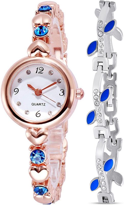 Analog Watch - For Women J2-3588|Pack of 2 Unique Design Bracelet Combo Rich look Diamond Finished