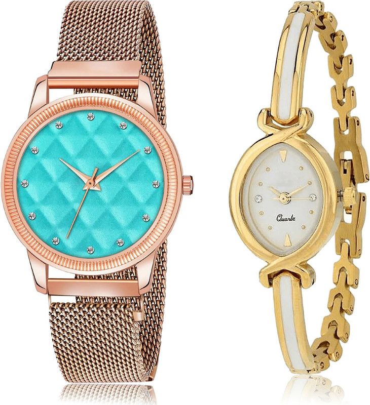 Analog Watch - For Women Contemporary 3D Design 2 Watch Combo For Women And Girls - GW15-G123