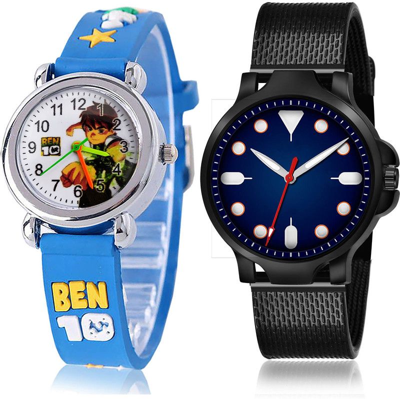 Analog Watch - For Boys New 3D Design 2 Watch Combo For Boys And Men - BK101-(65-S-10)