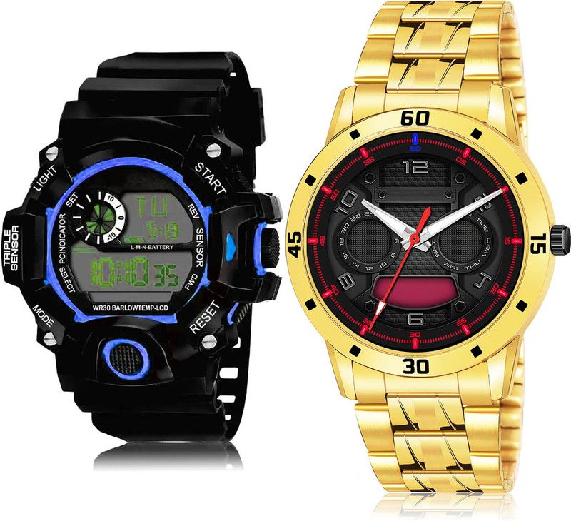 Analog Watch - For Men New Wrist 2 Watch Combo For Boys And Men - BC25-(59-S-21)