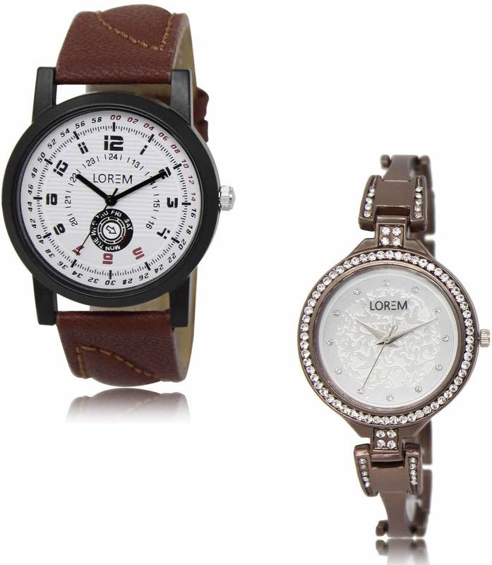 Analog Watch - For Men & Women LR11-LR236 Multicolor Mate finish-Fancy Combo of 2
