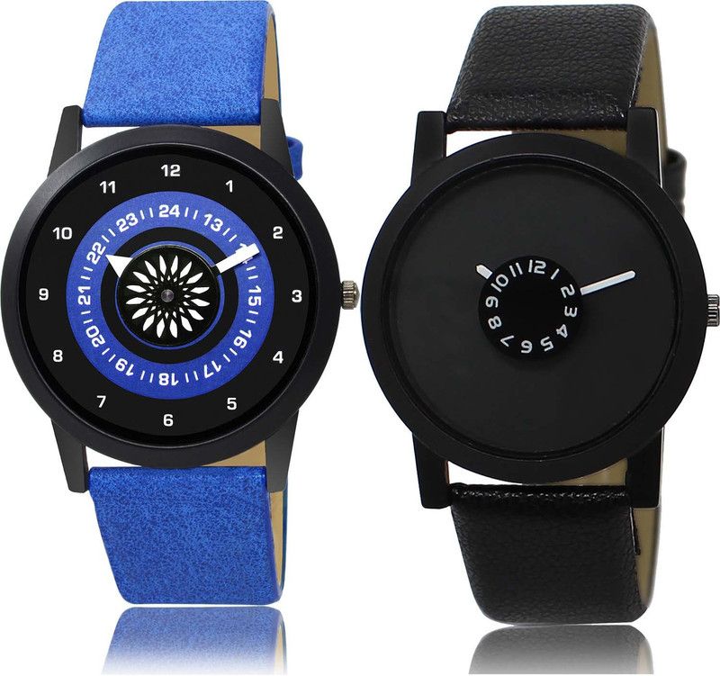 combo watch Analog Watch - For Boys Best Fashionable Speedometer Blue And Black Color Boys And Men Watch - B385-BL46.25 (Combo Of 2 )