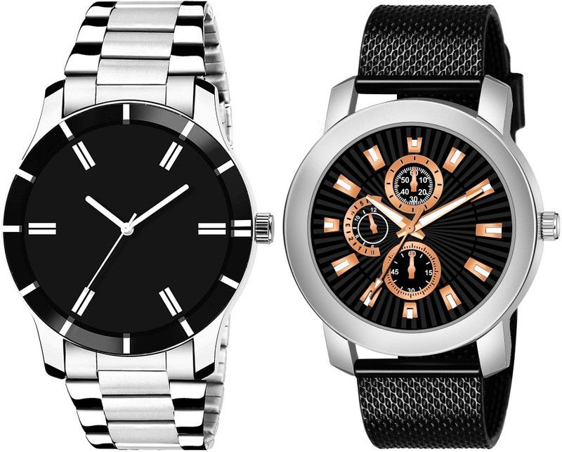 Analog Watch - For Men JR-1529|New Combo Pack of 2 Cruzer Look Designer