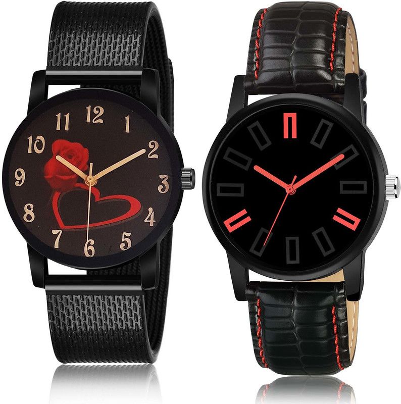 combo watch Analog Watch - For Boys New Luxury I Love You 2 Watch Combo For Boys And men - BRM21-B28
