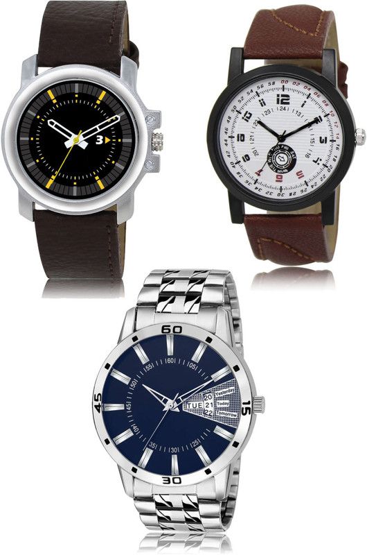 New latest Designer Combo of 3 Analog Watch - For Men 44-11-102