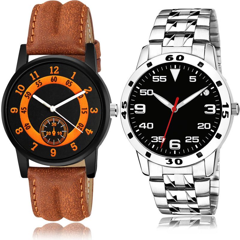 Analog Watch - For Men Classical Style 2 Watch Combo For Boys And Men - B14-(75-S-19)