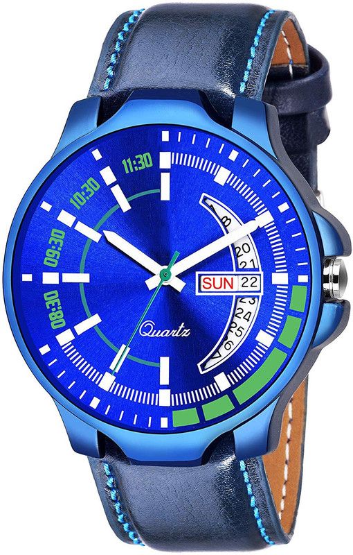 Analog Watch - For Men M-3776|Date and Day Function Unique Design | Comfortable Leather strap
