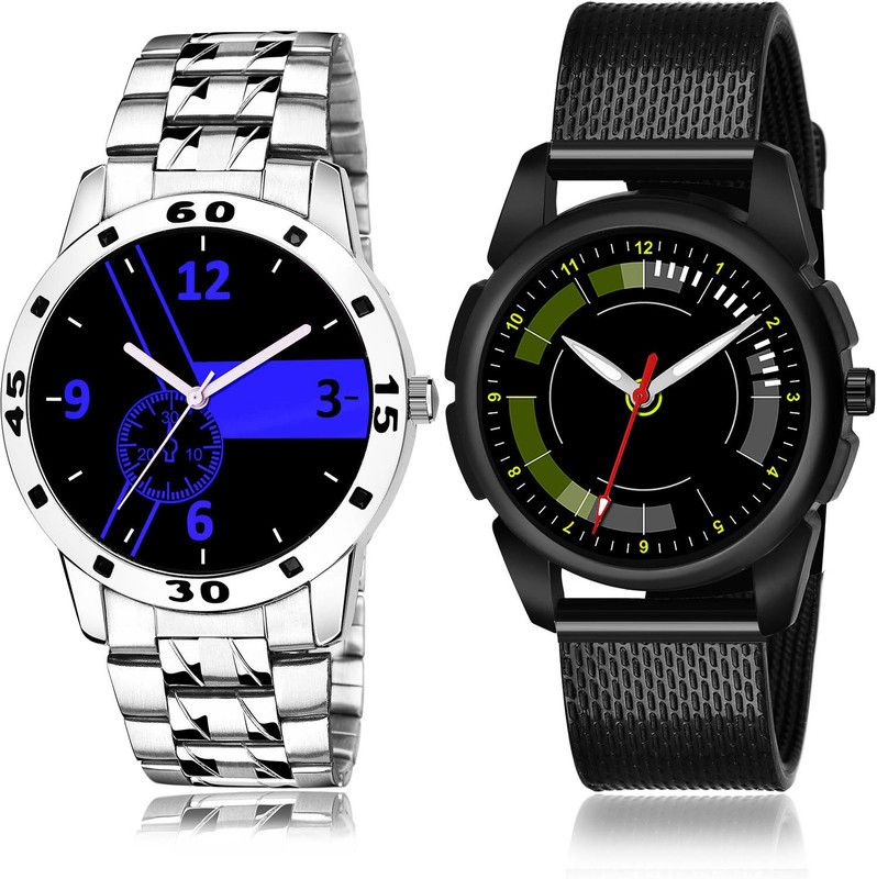 Analog Watch - For Men Latest Heart 2 Watch Combo For Boys And Men - B790-(43-S-10)