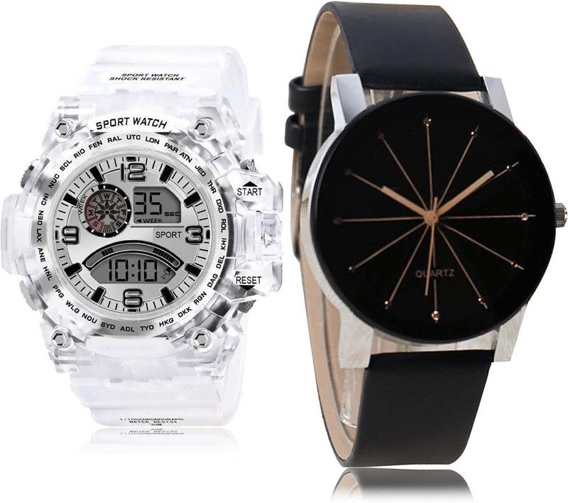 combo watch Analog-Digital Watch - For Men Treading Contemporary Army Digital Sports And Crystal 2 Watch Combo For Boys And men - BC31-B51