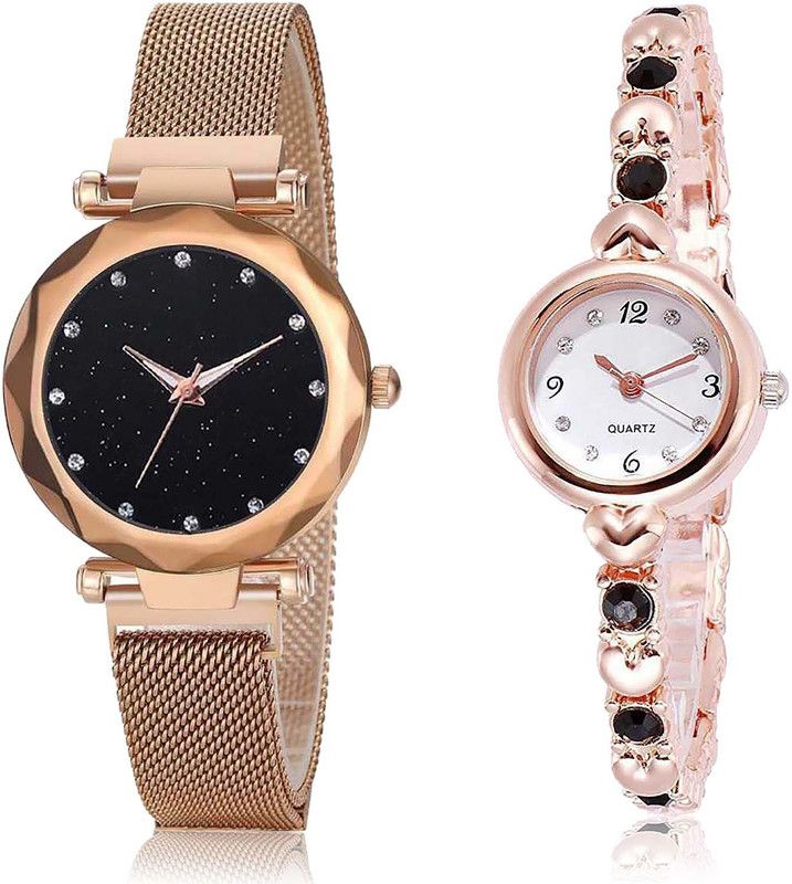 combo watch Analog Watch - For Men & Women New Professional Magnet And Stone Combo Watch For Girls And Women - GC9-G455