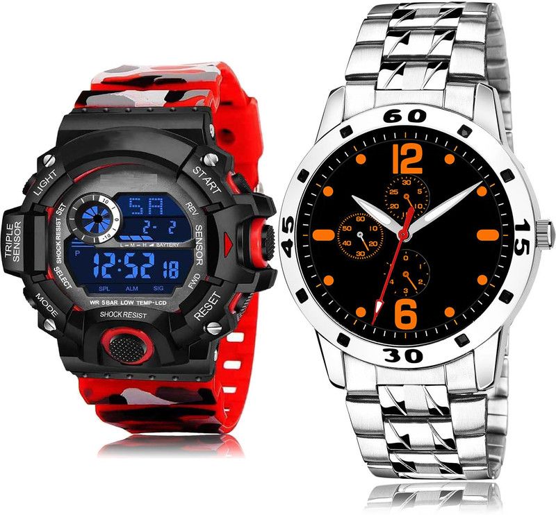 Analog-Digital Watch - For Men Contemporary Fashion 2 Watch Combo For Boys And Men - BC21-(70-S-19)