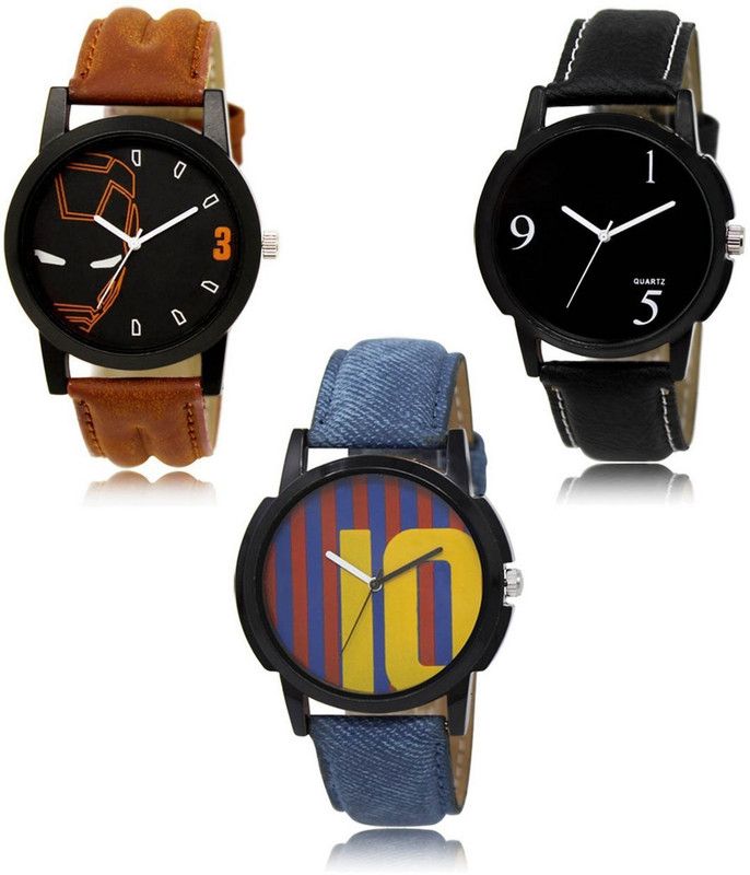 New latest Designer Combo of 3 Analog Watch - For Men LR-04-06-10