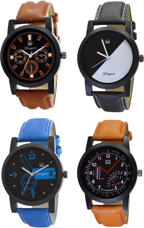 Analog Watch - For Men Multicolor Dial Combo of 4 Men's & Boy's Watch Omi-233