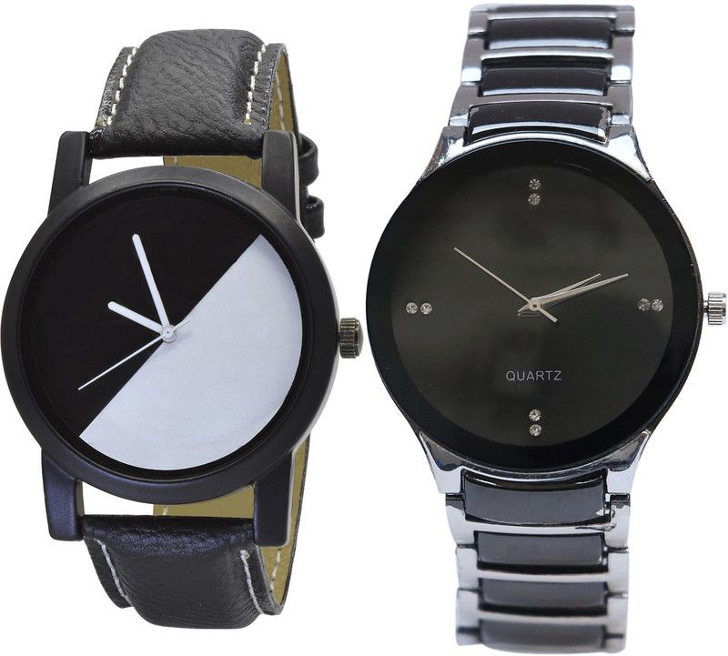 combo watch Analog Watch - For Girls New Party Wedding Analogue Black Color Boys And Men Watch - B32-B68 (Combo Of 2 )