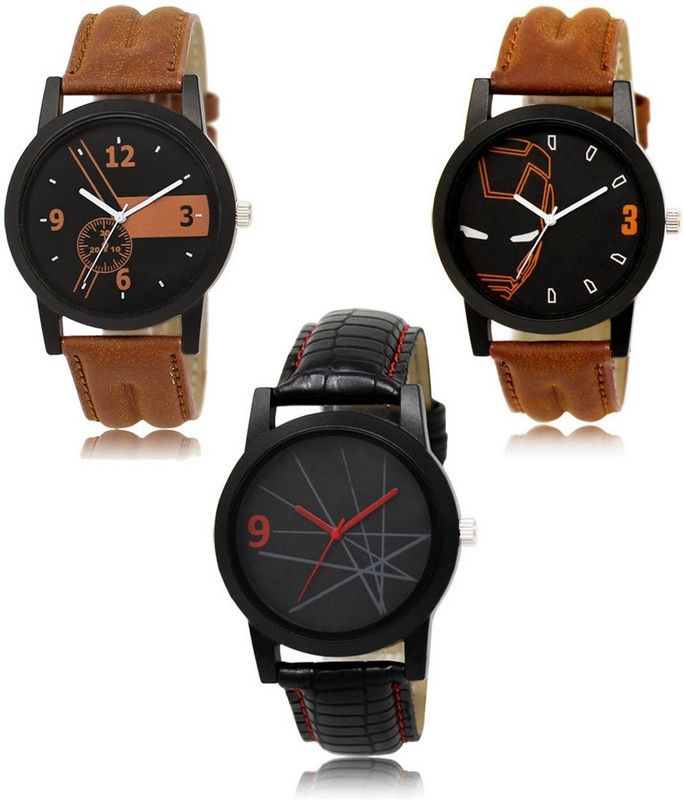 New latest Designer Combo of 3 Analog Watch - For Men LR-01-04-08