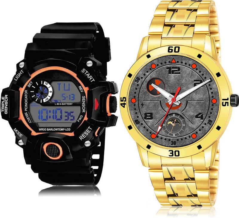 Analog-Digital Watch - For Men Contemporary Present 2 Watch Combo For Boys And Men - BC27-(13-S-21)