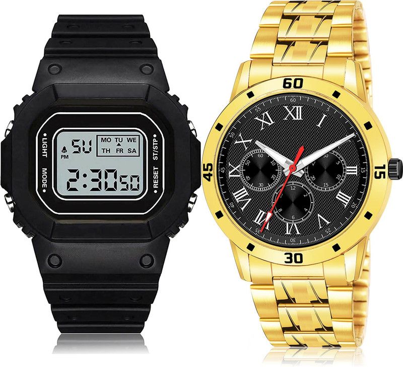 Analog-Digital Watch - For Boys Classical Designer 2 Watch Combo For Boys And Men - DG28-(73-S-21)