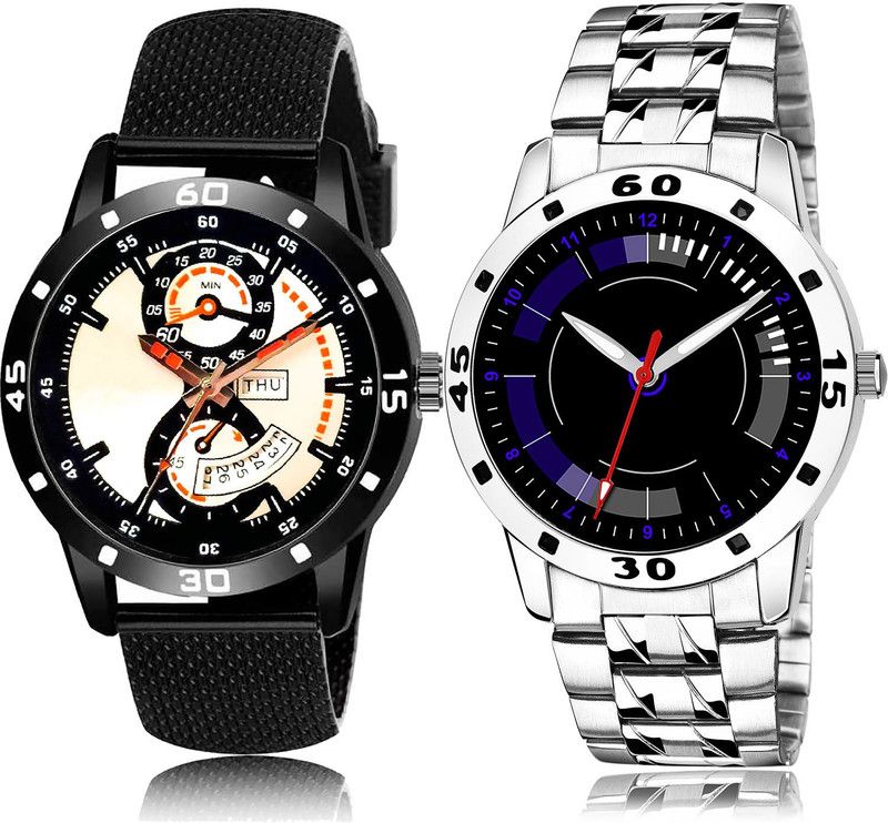 Analog Watch - For Men Modish Love 2 Watch Combo For Boys And Men - BL46.56-(44-S-19)