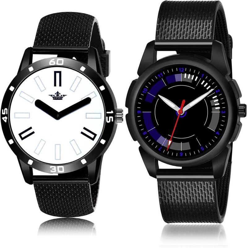 Analog Watch - For Men New Italian Designer 2 Watch Combo For Boys And Men - BL46.57-(44-S-10)